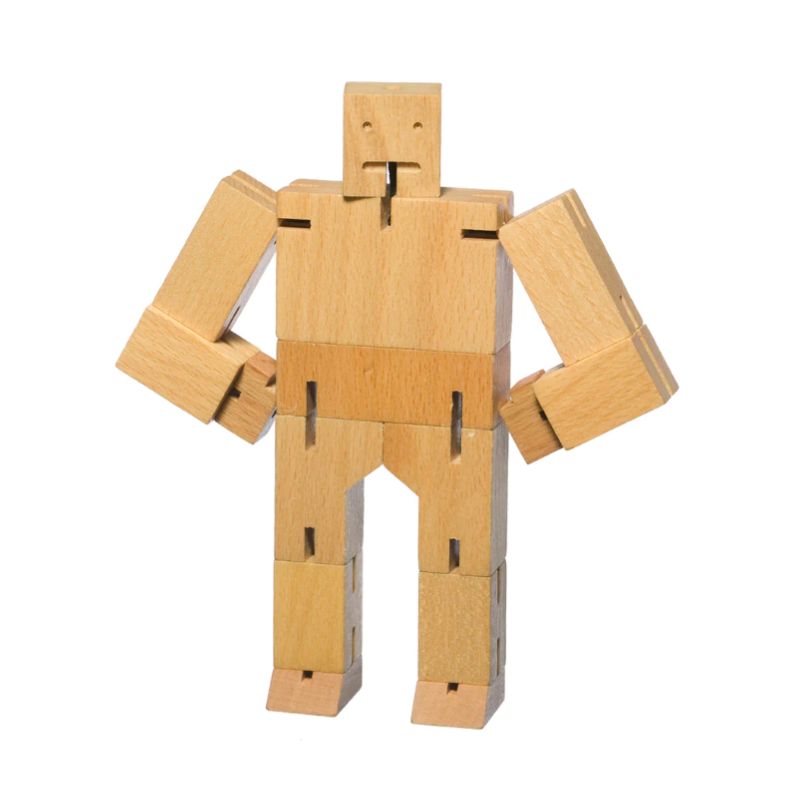 Cube Bot Natural Wooden Puzzle | The Sensory Hive