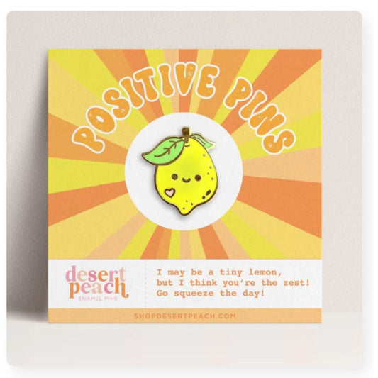 Positive Affirmation Pin | Lemon |Desert Peach | The Sensory Hive