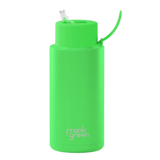 Frank Green Reusable Drink Bottle 1L | Neon Green