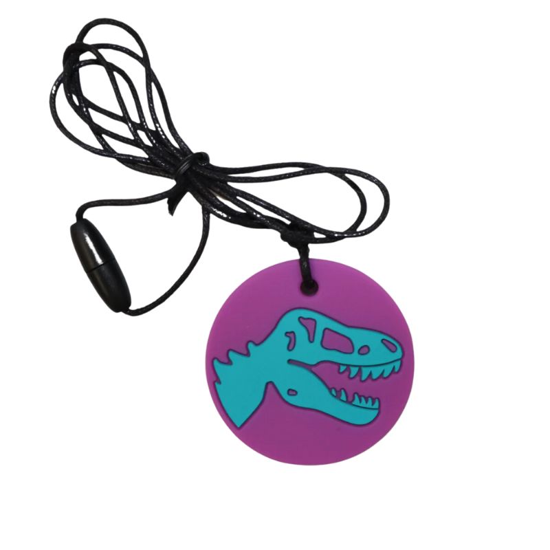 Purple Dinosaur Chewable Necklace | The Sensory Hive