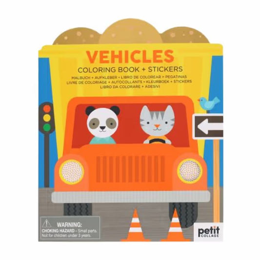 Vehicles Colouring & Sticker Book