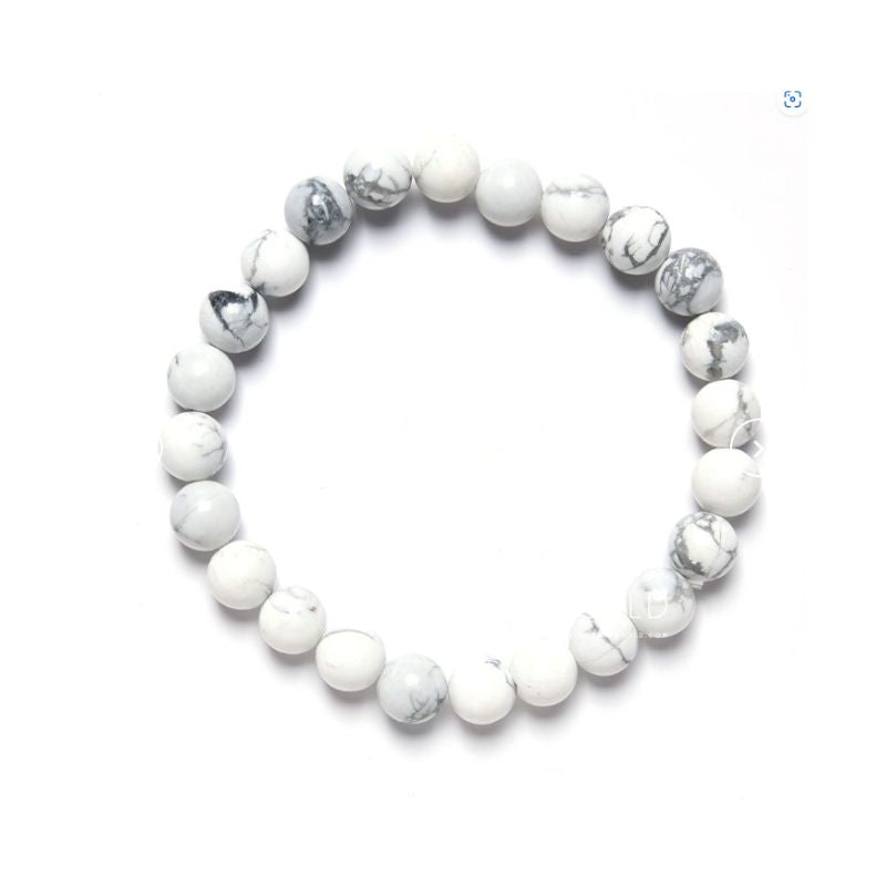 White Howlite crystal bracelet | Peace