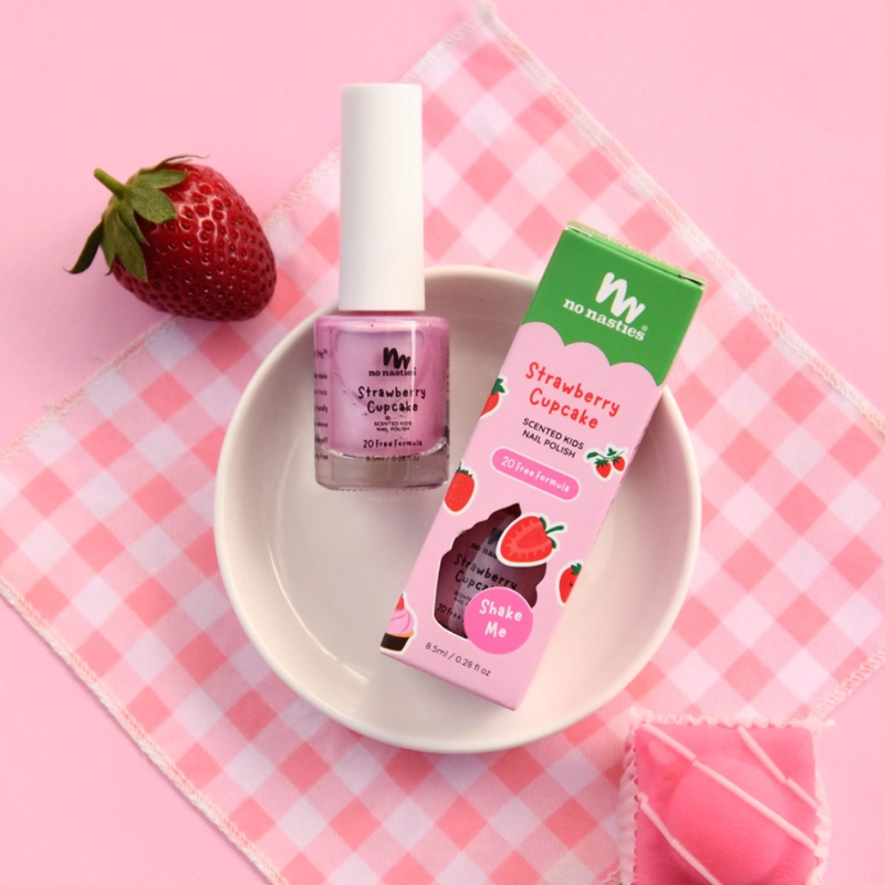 Kids nail polish - strawberry cupcake scented | No Nasties | The Sensory Hive